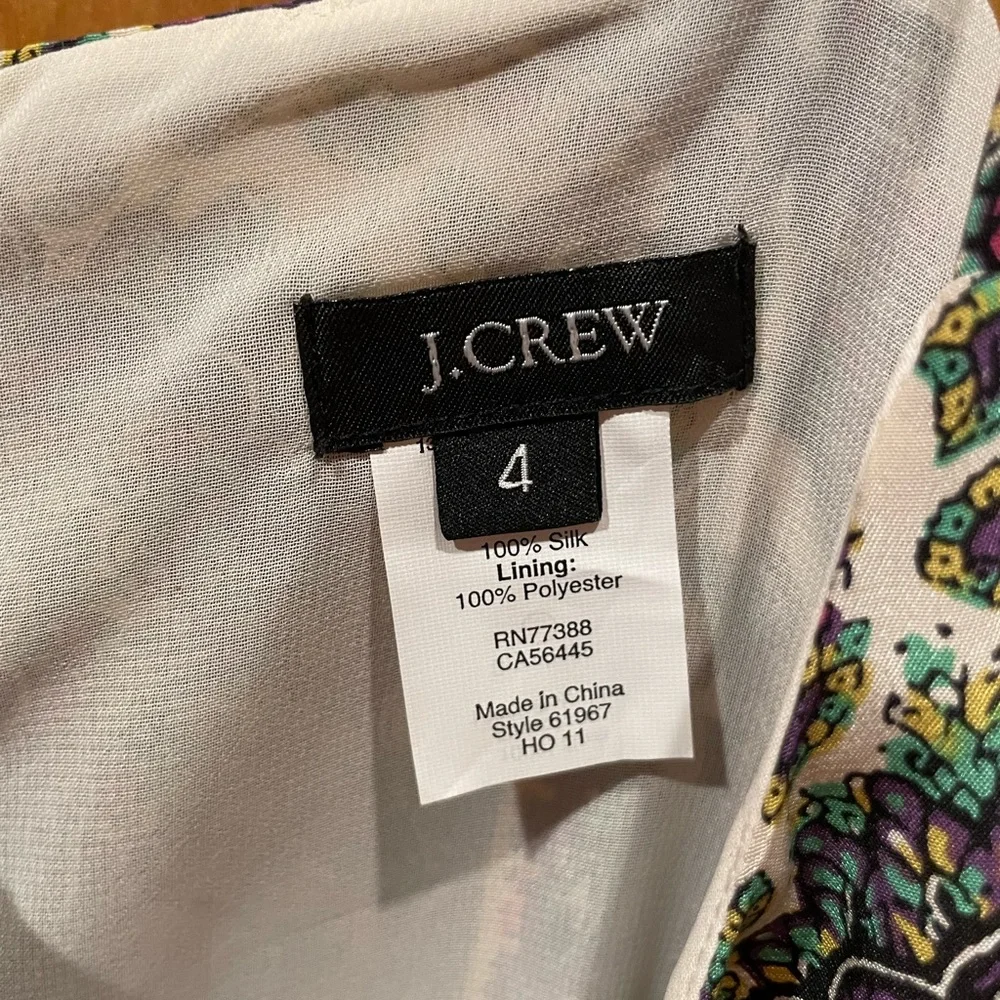 J.Crew Silk‎ Paisley Printed Dress